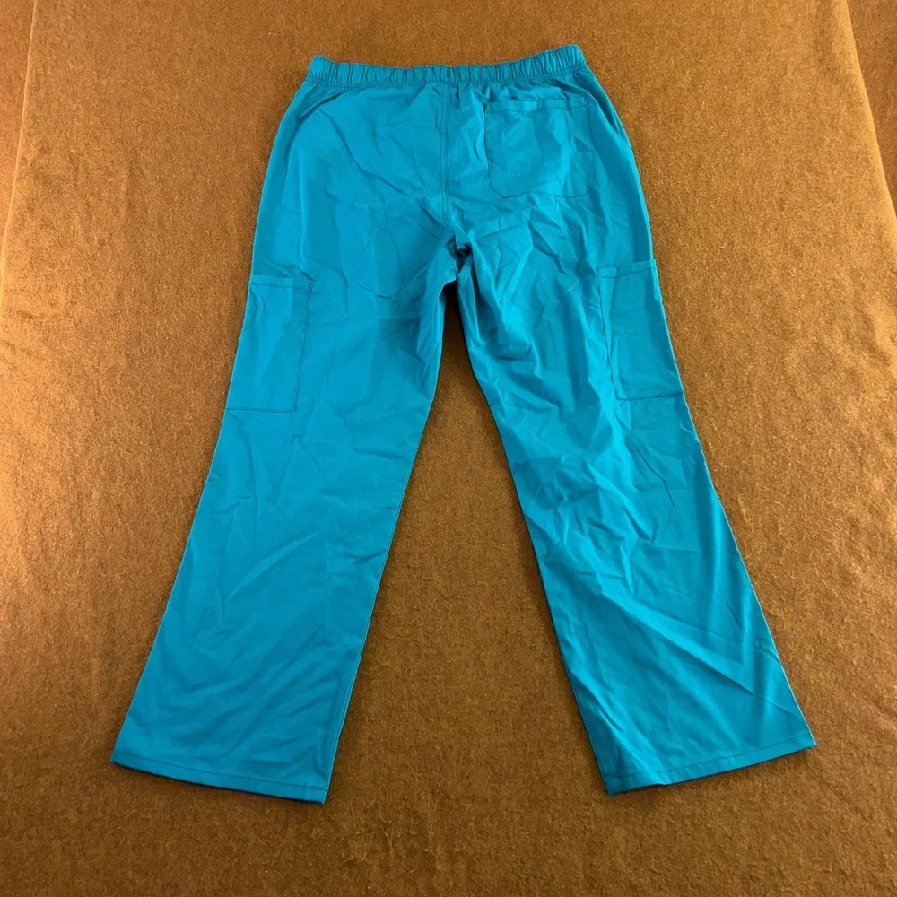 Cherokee Mens Medium Teal Blue Short Traditional Cargo Scrub Pants WW190S NWT